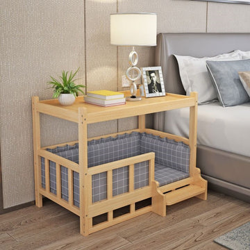 Nightstand Integrated Pet Bed and Nest